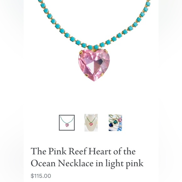 The Pink Reef Heart of the Ocean Necklace in light pink - Picture 7 of 8